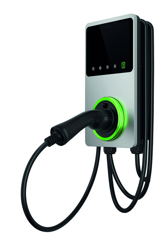 Borne de recharge ombrière solaire Oïka pour entreprise pme et collectivité