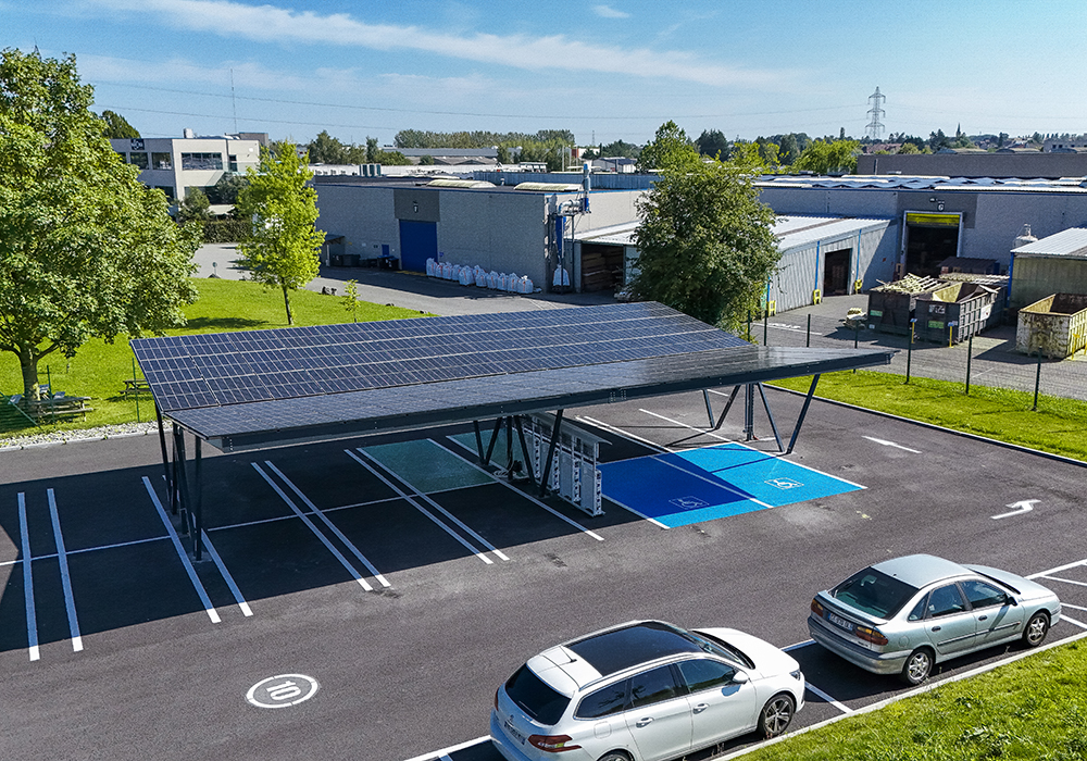 Ombrière solaire pour entreprise pme et collectivité