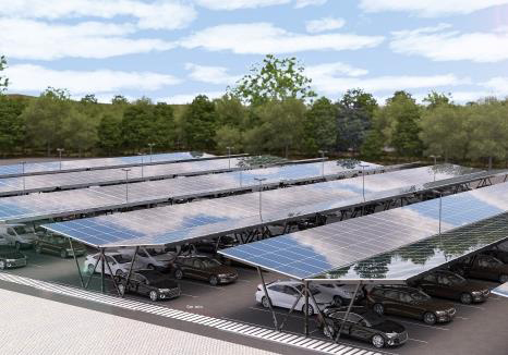 Ombrière solaire pour entreprise pme et collectivité